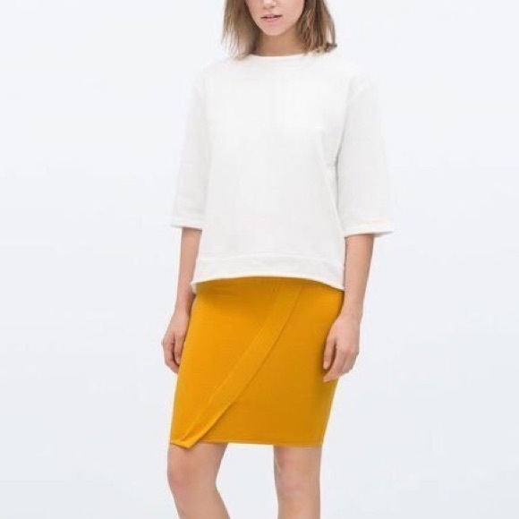 Zara Wine Midi Bandage Pencil Skirt - Picture 4 of 8